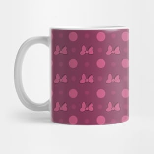 Pink Mini Bow & Polka Dot Pattern Mug